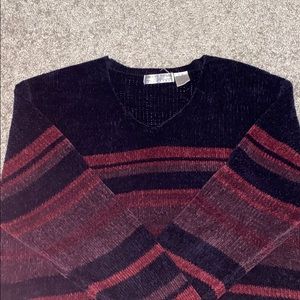Maroon and black sweater